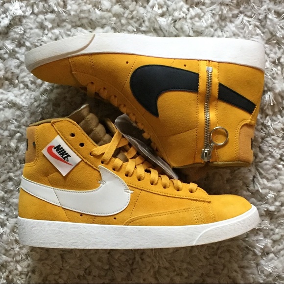 Nike Blazer Mid Rebel Yellow BQ4022-700 Pins 7 - Picture 2 of 8